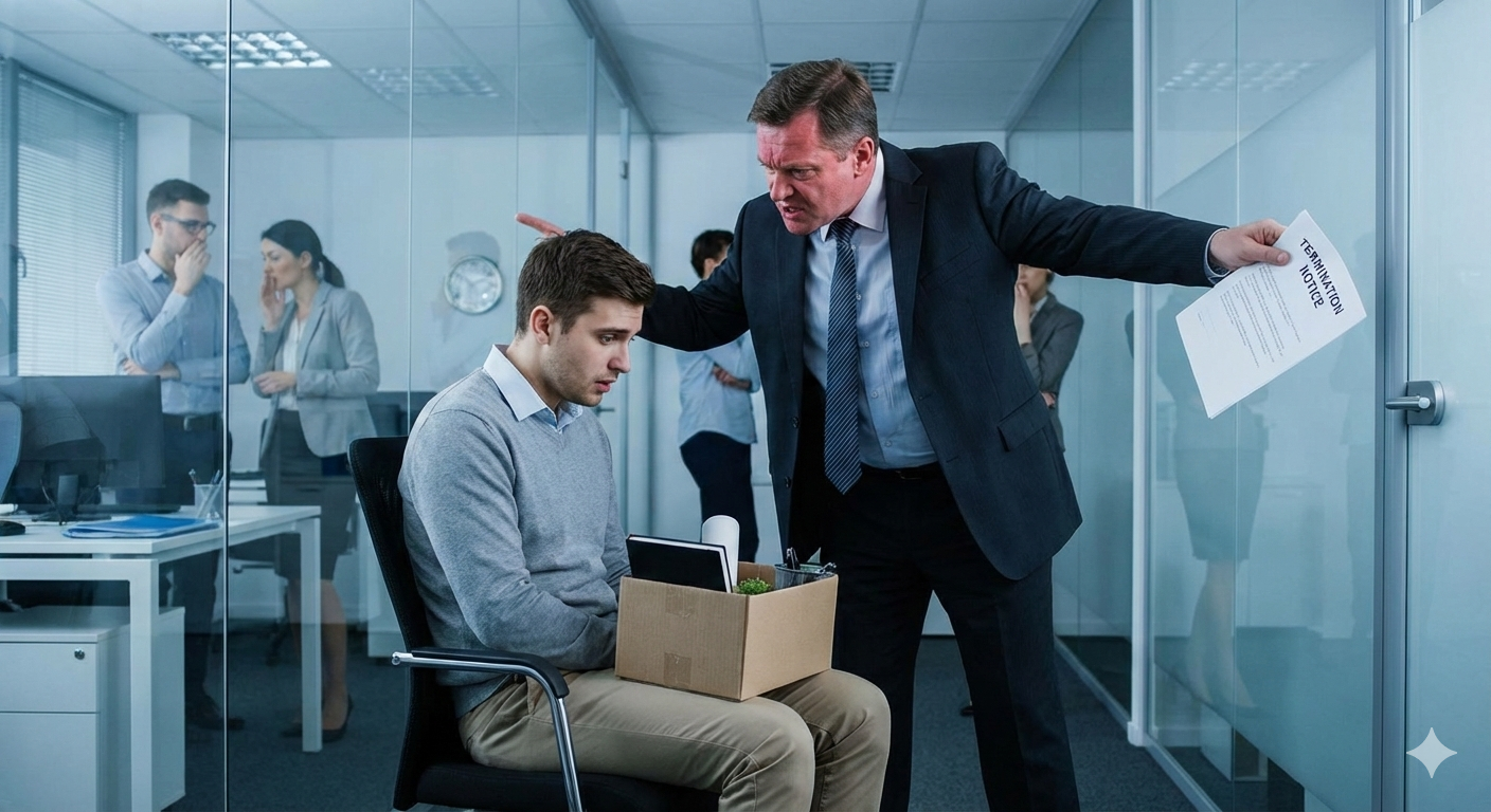 Wrongful termination concept - employee being unfairly dismissed